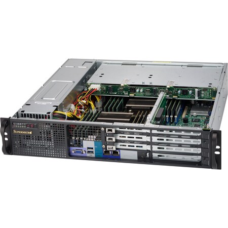 Supermicro Black 2U Sc823M Sas3 Wio Chassis W/ Redundant 800W, Rohs CSE-823MTQC-R802WB